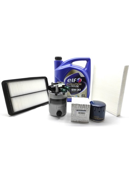 Kadjar 1.5 Dci K9K Yağ Bakım Seti (Mazot Filtreli)