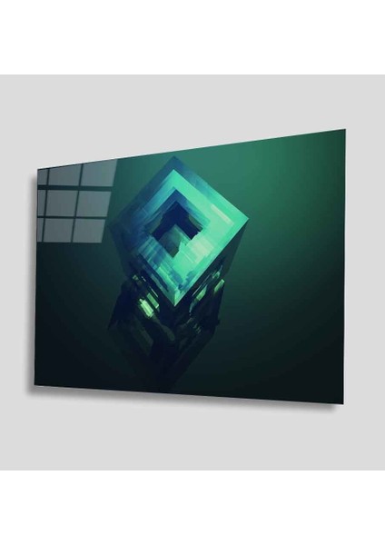 Yeşil Cam Tablo 4mm Dayanıklı Temperli Cam