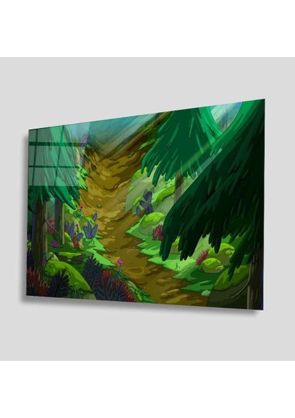 Yeşil Cam Tablo 4mm Dayanıklı Temperli Cam