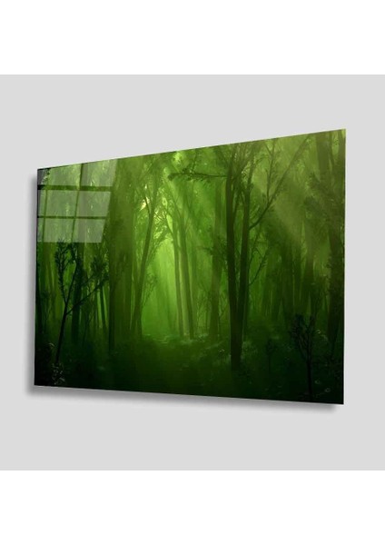 Yeşil Cam Tablo 4mm Dayanıklı Temperli Cam