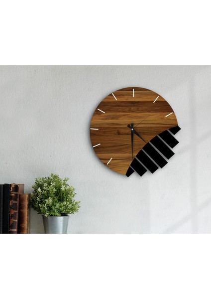 Gift Dekoratif 45CM Ahşap Duvar SAATI-144