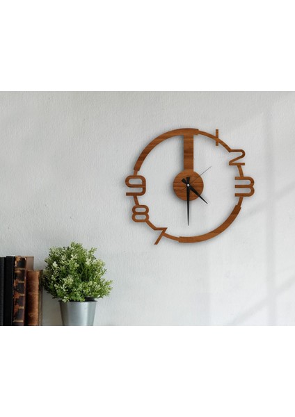 Gift Dekoratif 45CM Ahşap Duvar SAATI-135