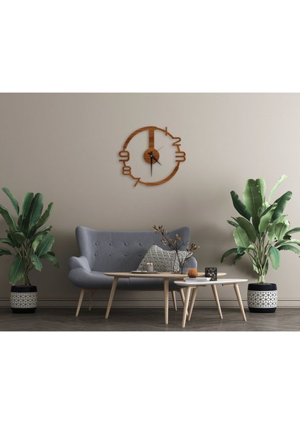 Gift Dekoratif 45CM Ahşap Duvar SAATI-135