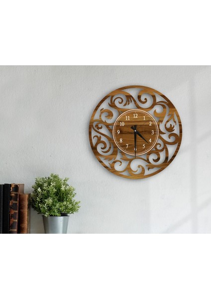 Gift Dekoratif 45CM Ahşap Duvar SAATI-116
