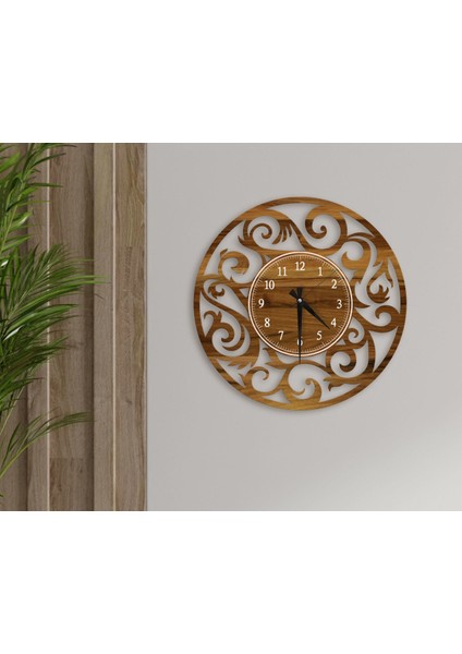 Gift Dekoratif 45CM Ahşap Duvar SAATI-116