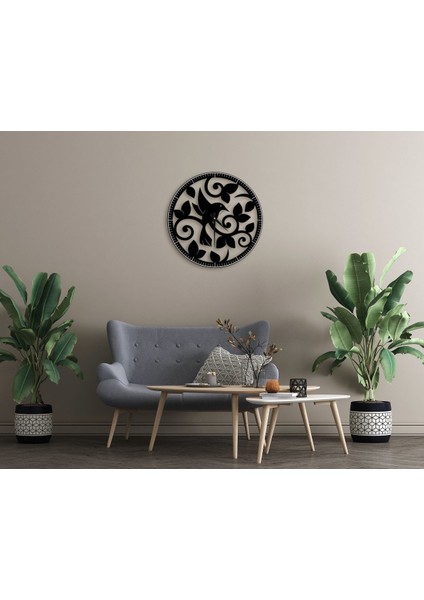 Gift Dekoratif 45CM Ahşap Duvar SAATI-123