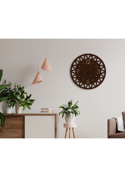 Gift Dekoratif 45CM Ahşap Duvar SAATI-112