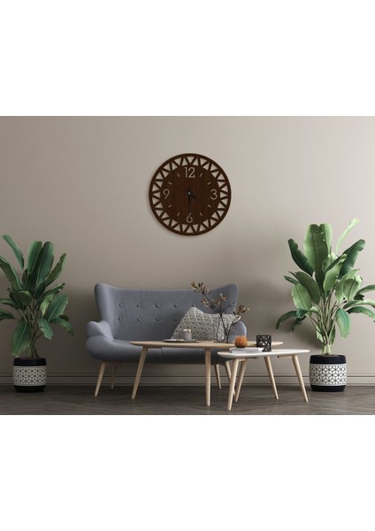 Gift Dekoratif 45CM Ahşap Duvar SAATI-112