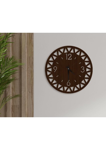 Gift Dekoratif 45CM Ahşap Duvar SAATI-112