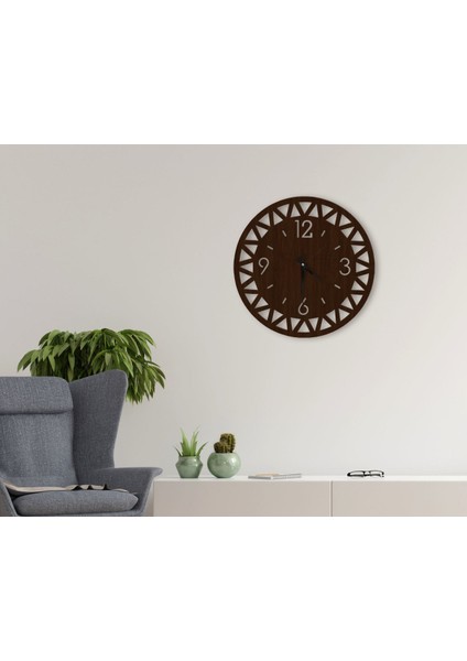 Gift Dekoratif 45CM Ahşap Duvar SAATI-112
