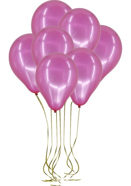Kingshark 100'LÜ Lateks Metalik Balon Fuşya