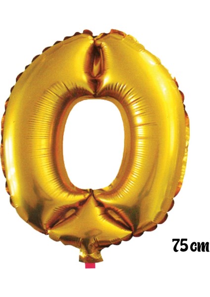 Kingshark 75 cm O Harfi Folyo Balon Altın