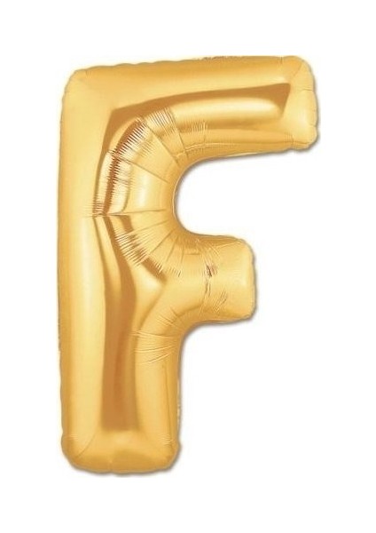 Kingshark Balon Parti F Harf Gold Folyo Balon 102 cm