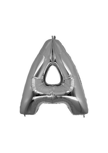 Kingshark Balon Parti A Harf Gümüş Folyo Balon 102 cm