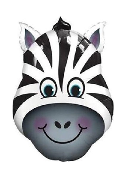 Kingshark Folyo Balon Doğum Günü Balonu Parti Balonu 45 cm Zebra