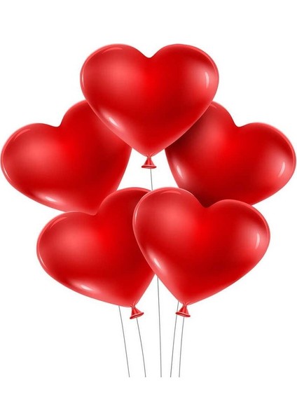 Kingshark Kırmızı Kalp Balon 20 Adet