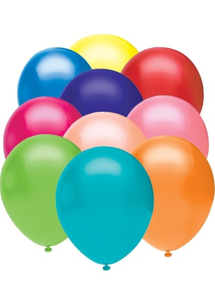 Kingshark Karışık Baskısız Pastel Balon 100LÜ /12INÇ/