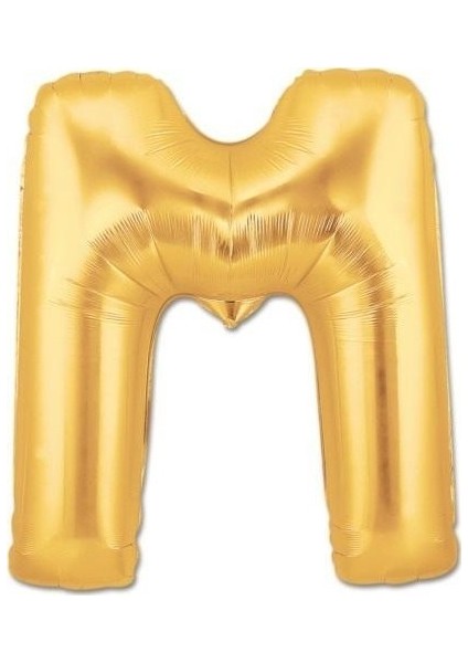 Harf Folyo Balon M Harfi Büyük Boy Balon Altın Sarısı /dore 100CM