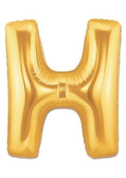 Harf Folyo Balon H Harfi Büyük Boy Balon Altın Sarısı /dore 100CM