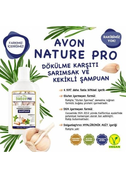 Nature Pro Sarımsaklı ve Kekikli Şampuan 500 ml
