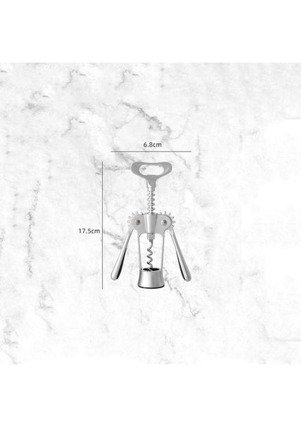 Çok Fonksiyonlu Manuel Şişe Açacağı-Gümüş (Yurt Dışından)