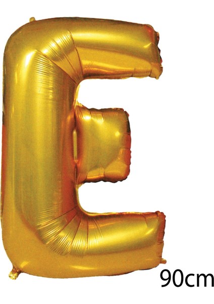 90 cm E Harfi Folyo Balon Altın