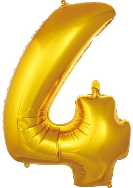 Balon 4 Rakam 76 cm Gold Folyo Balon 34 Inc