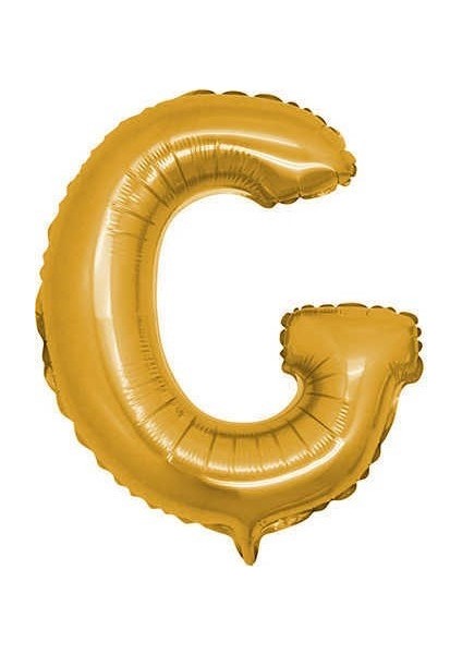 Gold Renk Folyo Balon Ç Harfli Helyum Balon 100 cm Dev Boy