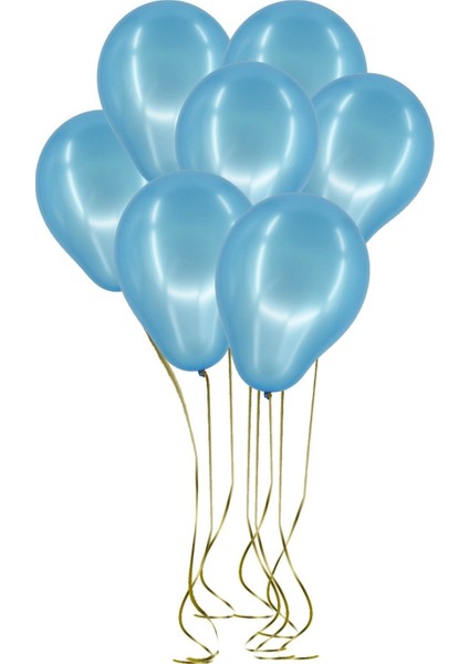 100'LÜ Lateks Metalik Balon Mavi