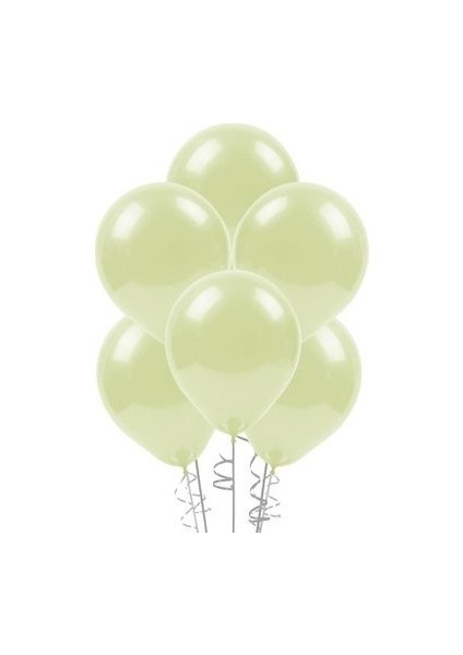 Balon 100 Adet Metalize Balon Metalik Balon Beyaz 16 Inç
