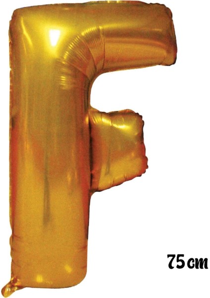 75 cm F Harfi Folyo Balon Altın