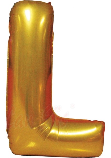 90 cm L Harfi Folyo Balon Altın