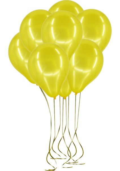 25'li Lateks Metalik Balon Sarı