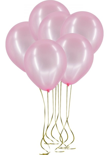 100'LÜ Lateks Pastel Balon Pembe