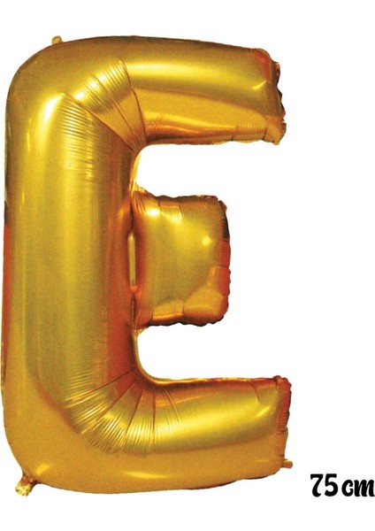 75 cm E Harfi Folyo Balon Altın