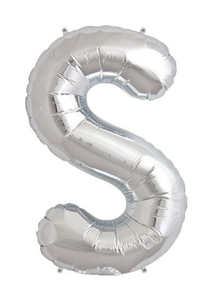 Balon Parti S Harf Gümüş Folyo Balon 102 cm