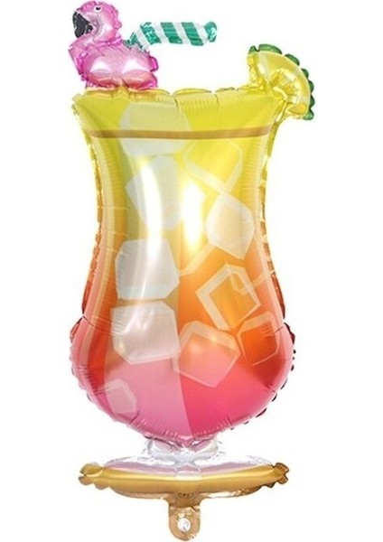 Folyo Balon Doğum Günü Balonu Parti Balonu 40X85 cm Kadeh