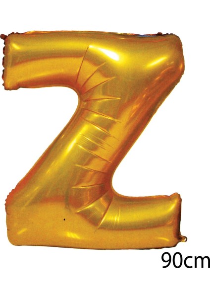 90 cm Z Harfi Folyo Balon Altın