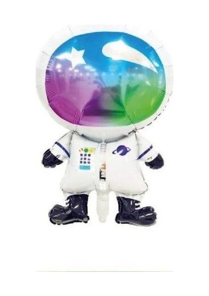 Folyo Balon Doğum Günü Balonu Parti Balonu 80CM Astronot