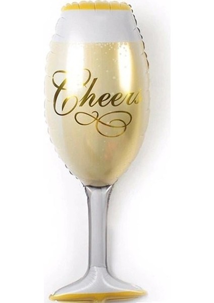 Folyo Balon Doğum Günü Balonu Parti Balonu 92 x 37 cm Kadeh