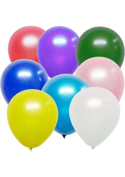 Karışık Renkli Metalik Balon