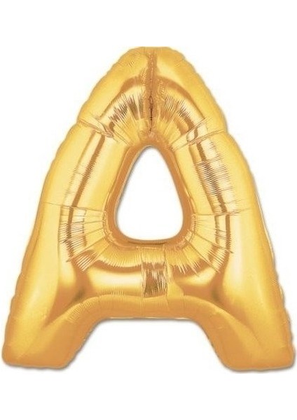 Balon Parti A Harf Gold Folyo Balon 102 cm