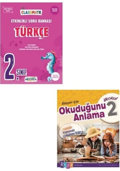 Okyanus Yayınları 2. Sınıf Türkçe Test Kitabı ve Okuduğunu Anlama Seti