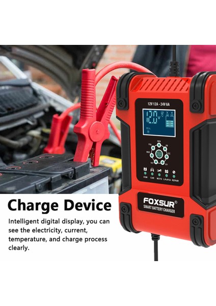Tam Otomatik 12V 24V 12A Akü Şarj Cihazı (Yurt Dışından) fiyatları