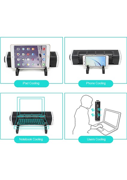 Olmaster CF-1691 USB Soğutma Fanı Laptop Pad Stand Fan Notebook (Yurt Dışından)