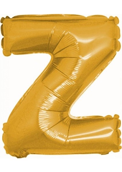 Ezjet Z (Gold) Harf Folyo Balon - 90 cm - Altın Folyo Harf Balon