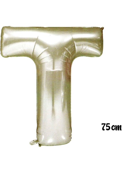 Fırsatayı 75 cm T Harfi Folyo Balon Gümüş