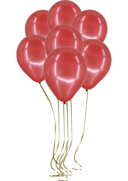 100'LÜ Lateks Pastel Balon Kırmızı