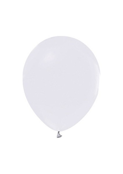 Metalik Beyaz Balon 100 Adet