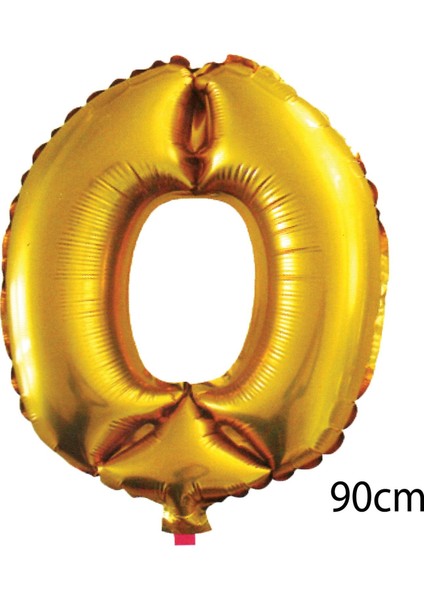 90 cm O Harfi Folyo Balon Altın